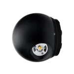 Utolsó esély Optonica LED kültéri fali lámpa 6W 660lm 3000K fekete kerek 2LED IP54 7494