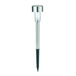 Gyors kiszállítás Entac napelemes kerti szolár lámpa leszúrható króm 360mm 1 LED IP44 EGSL-SS1LC36-PDQ