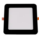 Végkiárusítás Optonica süllyesztett 18W-os 1260 Lm beépített LED-es vékony modul, négyzet alakú, 3CCT, fekete 12928