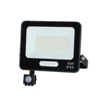 Vásárlói kedvenc Optonica LED reflektor mozgásérzékelővel 50W 4500lm 6000K fekete IP65 15857