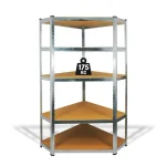 Utolsó esély Fémpolc állvány sarok 5 szintes fém max. 175 kg 180 x 90 x 30 cm 10846