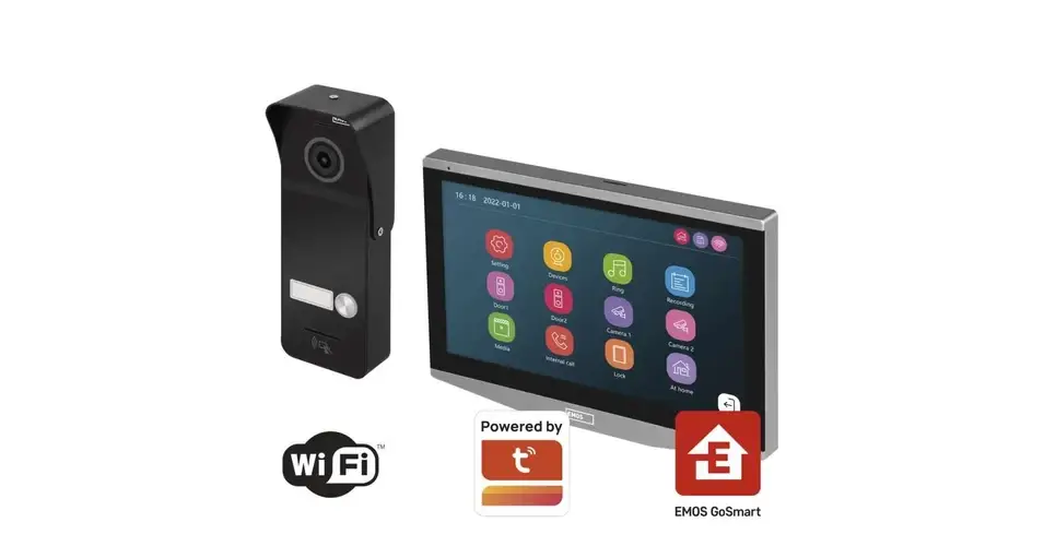 Emos GoSmart okos WIFI video kaputelefon szett fekete H4020 Olcsó