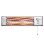 Exkluzív ajánlat Home FK 24 falra szerelhető elektromos karccsöves fűtőtest, 600W/1200W, IPX4 védelem, ezüst FK 24
