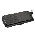 Home HG GR 03 asztali grill, teljesítmény 2000 W, tapadásmentes felület, zsírgyűjtő fiók HG GR 03 Azonnal elérhető