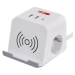 EMOS aszali hosszabbító kocka 2m 2 aljzat fehér 2×USB-A+1×USB-C+Qi H05VV-F3G 1,5 mm² P0222CQ Vedd meg most