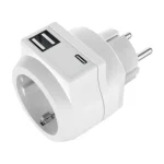 Ultratech hálózati alj gyermekvédelemmel 1x16A/250V 2xUSB-A 1xUSB-C AD171USB Biztonságos fizetés