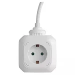 Emos Hosszabbító kocka 1,9m 4 aljzat ,fehér PVC, USB H05VV-F3G 1,5 mm2 P04219GU Szuper ajánlat