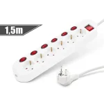 Delight asztali gyerekvédelmi hálózati hosszabbító elosztó 6-os HK6 1,5m H05VV-F 3x1,5mm² 20248B Vedd meg most