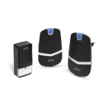 Különleges ajánlat Delight vezeték nélküli csengő fekete 2 beltéri egység kinetic szerkezet IP44 55342BK-2