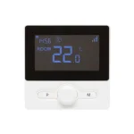 Biztonságos fizetés Home THES25BWIFI okostermosztát, hordozható és falra szerelhető, Wi-Fi kapcsolat, programozható, ablaknyitás érzékelés, fekete THES25BWIFI
