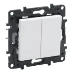 Legrand Niloé Step kettős nyomó fehér 6A 863112 Végkiárusítás