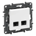 Szuper akció Legrand Niloé Step 2xRJ45 Cat.6 FTP csatlakozóaljzat fehér 863162
