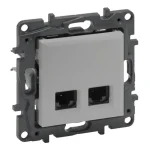 Vedd meg online Legrand Niloé Step 2xRJ45 Cat.6 FTP aljzat alumínium 863362