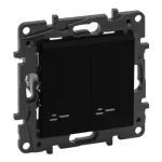 Legrand Niloé Step 106+6 kettős váltókapcsoló jelzőfénnyel fekete 863518 Árcsökkenés