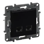 Rendeld meg most Legrand Niloé Step 2xRJ45 Cat.5E UTP csatlakozóaljzat fekete 863560