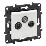 Olcsóbb Legrand Niloé Step TV-R-SAT átmenő csatlakozóaljzat 14 dB fehér 863178