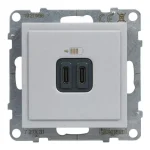 Exkluzív ajánlat Legrand Suno alumínium 2xUSB-C csatlakozóaljzat, 3 A - 15 W, keret nélkül 721331