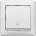 Legrand Valena 101n egypólusú nyomó kapcsoló csengőjellel fehér 774216 Vedd meg online