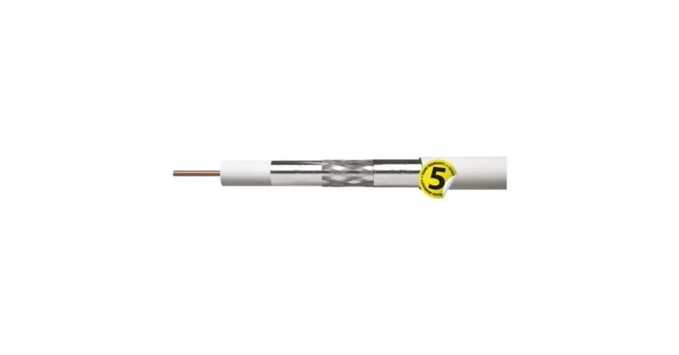 Emos koax kábel RG6 75ohm fehér háromszoros árnyékolt trishield CB113 100M harmadrendű elosztás CATV, SAT ÚJ S5261 Azonnali szállítás