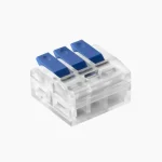 Biztonságos fizetés Kábelcsatlakozó 3PIN mini, pattintható, kék 0,75-4mm2, 450V/32A [OR-SZ-8017/3/100]