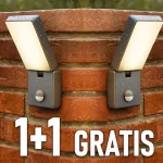 Kedvezményes ár Kerti LED lámpa mozgásérzékelővel ENID 10W, 800lm, IP65, szürke, 1+1 gratis! [AD-OP-6605GLPMR4]