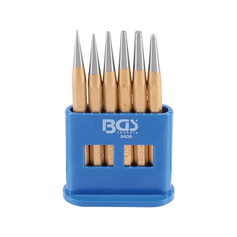 Kiütő és pontozó készlet 120mm 1-5mm 6 részes - BGS Azonnali szállítás