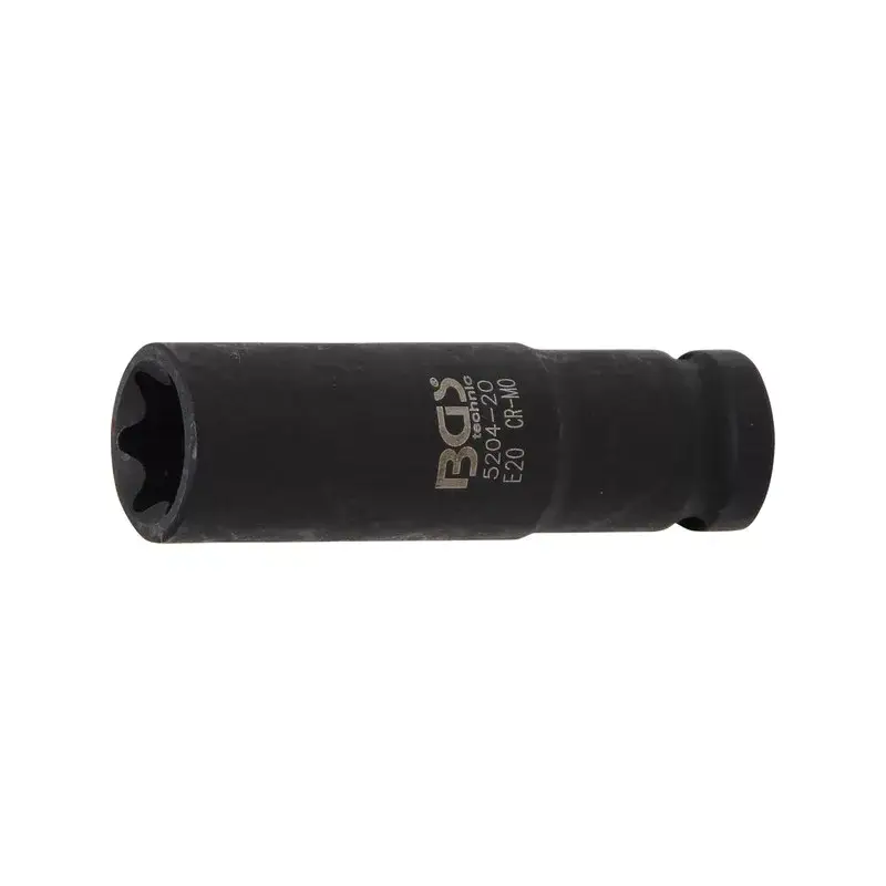Hosszú gépi E-torx dugókulcs 1/2″ E20 - BGS Kedvezményes ár