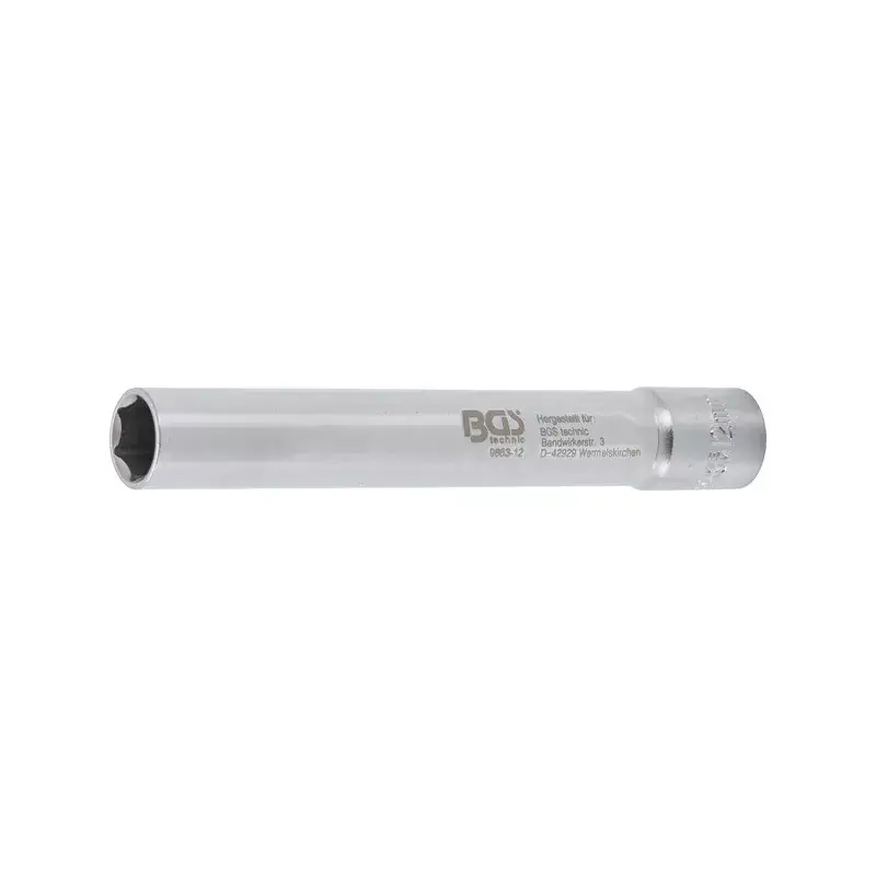 Ne maradj le Extra hosszú dugókulcs hatlapú 3/8" 12mm - BGS