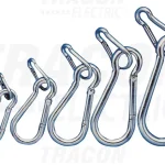 Karabiner, rugós, acél Csak ma
